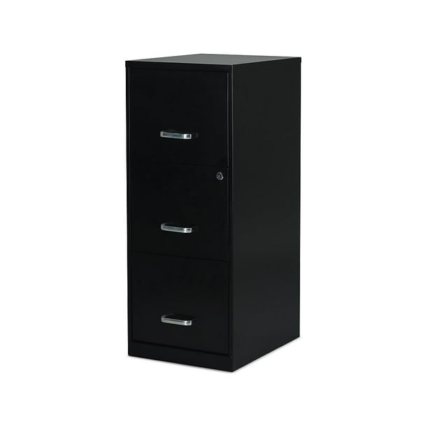 Staples 3 Drawer Vertical File Cabinet Locking Letter Black 18 D 52151 17438 52151 Walmart Com Walmart Com