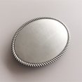 thumbnail image 3 of Antique Brushed Silver Oval Blank Belt Buckle, 3 of 6