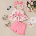 thumbnail image 2 of GXWEA Baby Girl Clothes 18-24 Months Baby Girl Clothes Toddler Baby Girls Summer Clothes Outfits Tank Top Shirt Cute Shorts Set 9-12 Months Pink, 2 of 6