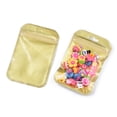 thumbnail image 5 of Translucent Plastic Zip Lock Bags Resealable Packaging Bags Rectangle Gold 13x8.5x0.03cm, 5 of 5