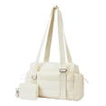 thumbnail image 2 of Bolsa de gimnasio de viaje con cartera pequeña extraíble para adultos, , fin de semana Beige, 2 of 8
