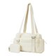 thumbnail image 2 of Bolsa de gimnasio con cartera pequeña, bolso de hombro tipo bandolera para mujer, hombre, entrenamiento, y fitness. Beige, 2 of 8