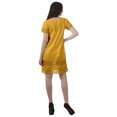 thumbnail image 3 of Moomaya Tunique à Manches Courtes Robes de Cocktail pour Femmes Robe en Coton Uni Extensible, 3 of 5