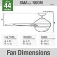 thumbnail image 6 of Hunter Dempsey Indoor Ceiling Fan with LED Light, Remote Control - 44" White, 6 of 9