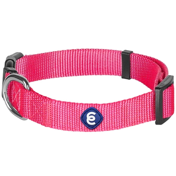 Blueberry Pet Essentials Collar Clásico Para Perro, 21 Colores, Color Rosa Francés, Cuello Grande, Collares De Nailon De 18 A 26 Pulgadas Para Perros