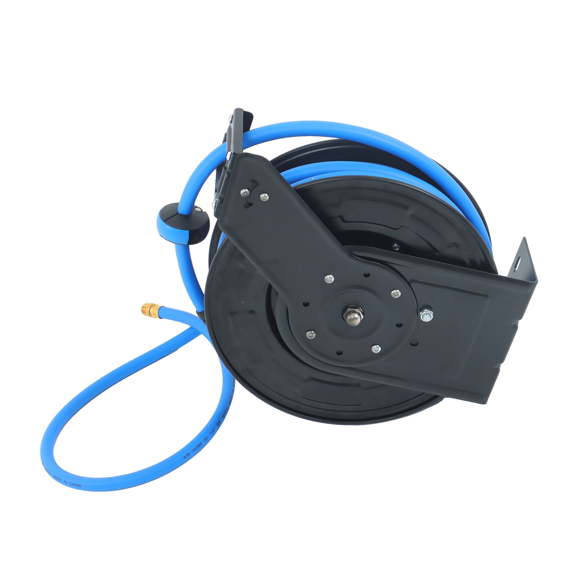 hostic 1/2In * 50Ft Steel Pressure Wash Hose Reel, Heavy Duty Professional Power Wash Hose Reel, 300PSI