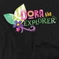 thumbnail image 2 of Popfunk Dora The Explorer Floral Lettering Unisex Adult T Shirt, Black, X-Large, 2 of 5