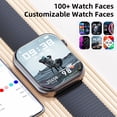 thumbnail image 3 of Mingdaln 1.85-inch Men Women's Smart watch with Answer/Make Calls/120+Sports Modes/Two watch straps, IP68 Waterproof Fitness Tracker fits with Android Iphone Devices（Black Milan Steel belt）, 3 of 6