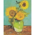 thumbnail image 2 of Van Gogh, Vincent 12x14 Gold Ornate Wood Framed with Double Matting Museum Art Print Titled - Three Sunflowers in a Vase, 1888, 2 of 4