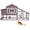 Brown(67.3"L x 26"W x 39.4"H), variant on MEDEHOO Chicken Coop, Mobile Chicken House with with Wheel, Outdoor Hen House Poultry Cage with Nesting Box, Leakproof Pull Out Tray and UV-Resistant Roof (Brown)