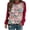 Red, variant on WREESH Womens Fashion T-Shirts Christmas Shirts Crewneck Print Pullover Regular Fit Raglan Long Sleeve Tops Christmas Blouse Casual Tunic Tops Green