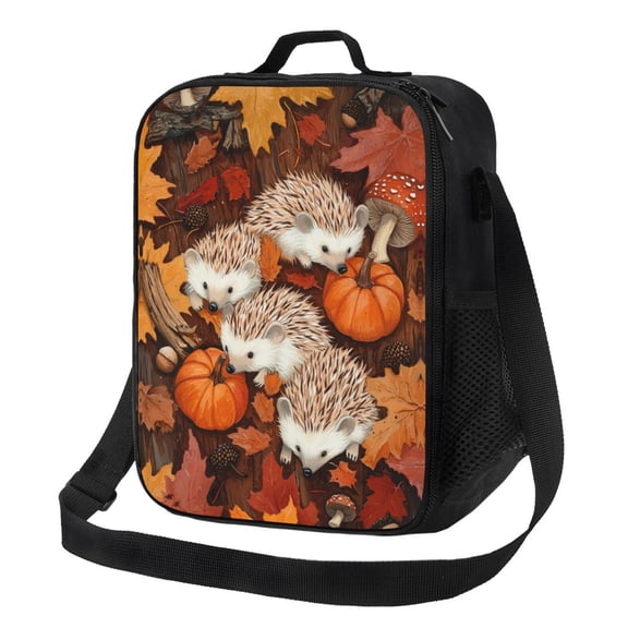 Hedgehog Lunch Bag Reusable Lunch Box Insulated Tote Bag with Adjustable Shoulder Strap