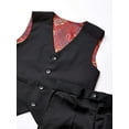 thumbnail image 2 of Geoffrey Beene Boy's Modern Fit 5-Piece Jacket Vest Trousers Shirt Tie Notch Lapel Suit Set - Colors, 2 of 5