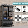 thumbnail image 4 of M MZG 5 Tiers Metal Shelves Dimensions: 47.2"W x 17.7"D x 72.3"H Storage Shelving, Black, 4 of 8
