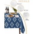 thumbnail image 3 of Blue Boho Geometric Tablecloth Rectangle Table Cloth 60x102, Waterproof Tablecloth Outdoor Table Cloth, Farmhouse Southwest Motifs Art Washable Table Cover for Kitchen Dinning Party, 3 of 8