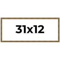 31x12 Frame Gold Kingsley Distressed Solid Wood Picture Frame Width 0.75 Inches | Interior Frame