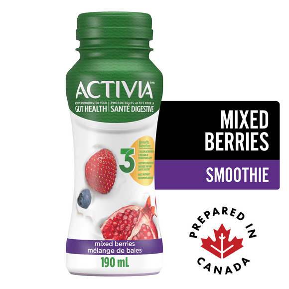 Activia Probiotic Yogurt Drink, Mixed Berries, Smoothie, 190ml