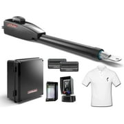 Liftmaster LA400PKGUL Swing Gate Opener Kit - Also Includes (2) 811LM Remotes, Battery Backup, Receiver & Photocell, Gate Sensor, and SMFE Cotton Installer Shirt
