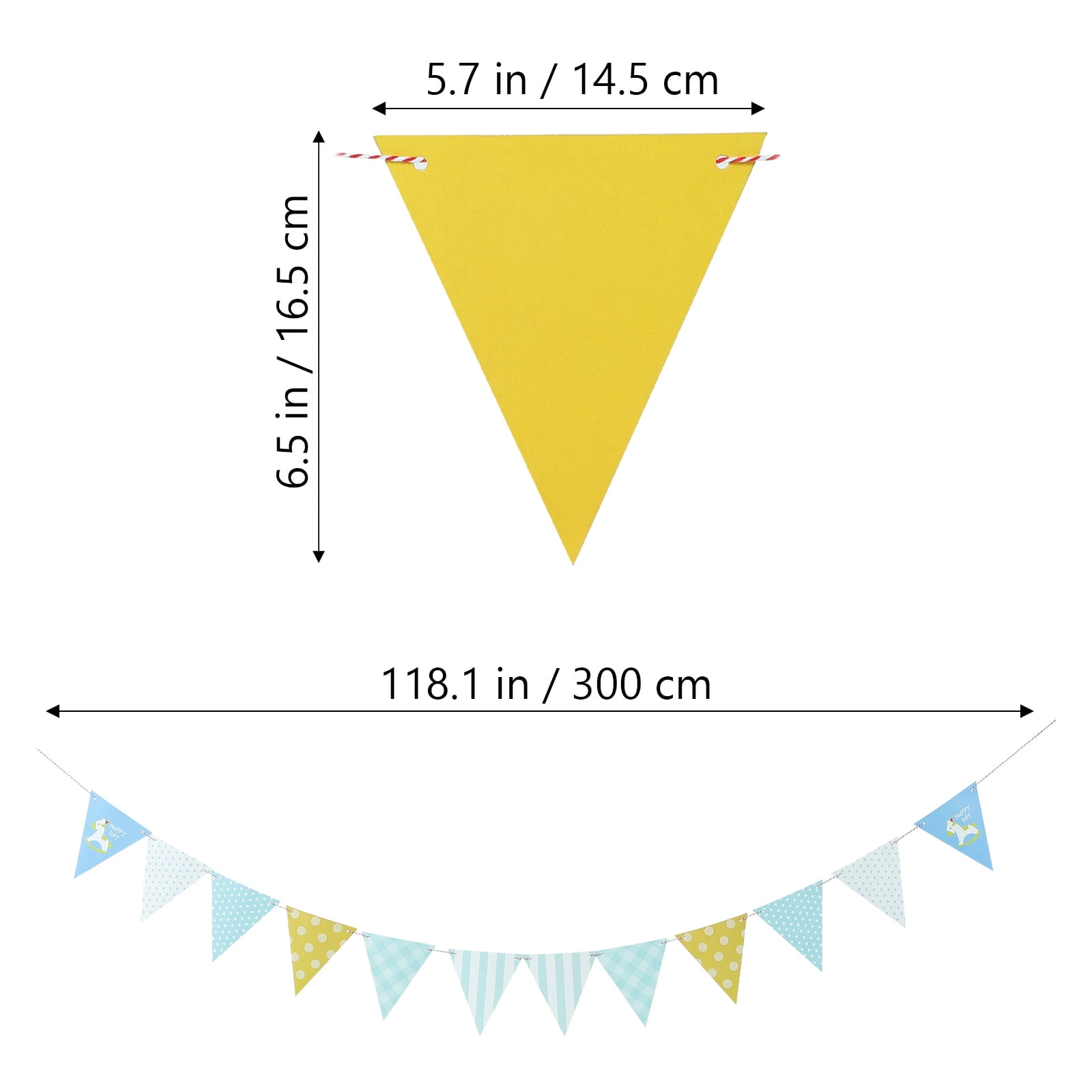 Banner Triangle Birthday Bunting Pennant Hanging Paper Garland Flag Flags  Baby Shower Party Backdrop Decor - Walmart.com