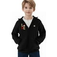thumbnail image 4 of Sudadera con capucha térmica de invierno para niños y niñas, con control de temperatura y cremallera, 4 of 9