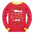 thumbnail image 5 of eczipvz Girls&Boys Christmas Pajamas Toddler Boy Kids Holiday Pajamas Set Santa PJS Winter Sleepwear Children Clothes 5-6 Years, 5 of 5