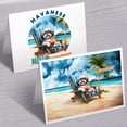 thumbnail image 3 of Havanese Hello Summer Beach Theme with Sunglasses and Tropical Cocktail 7x5in Folded Greeting Card Havanese Dog Lover Gifts Idea Single Note Card with Envelope - 00009, 3 of 5