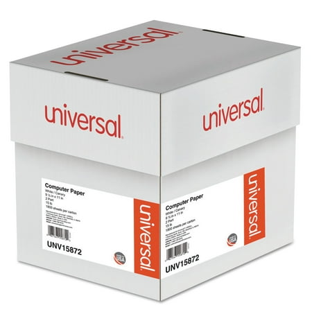 Universal Printout Paper, 2-Part, 15lb, 9.5 x 11, White/Canary, 1,800/Carton -UNV15872