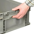 thumbnail image 7 of LewisBins Durable Flexible Office Polyethylene StakPak Long Box, Gray, 7 of 7