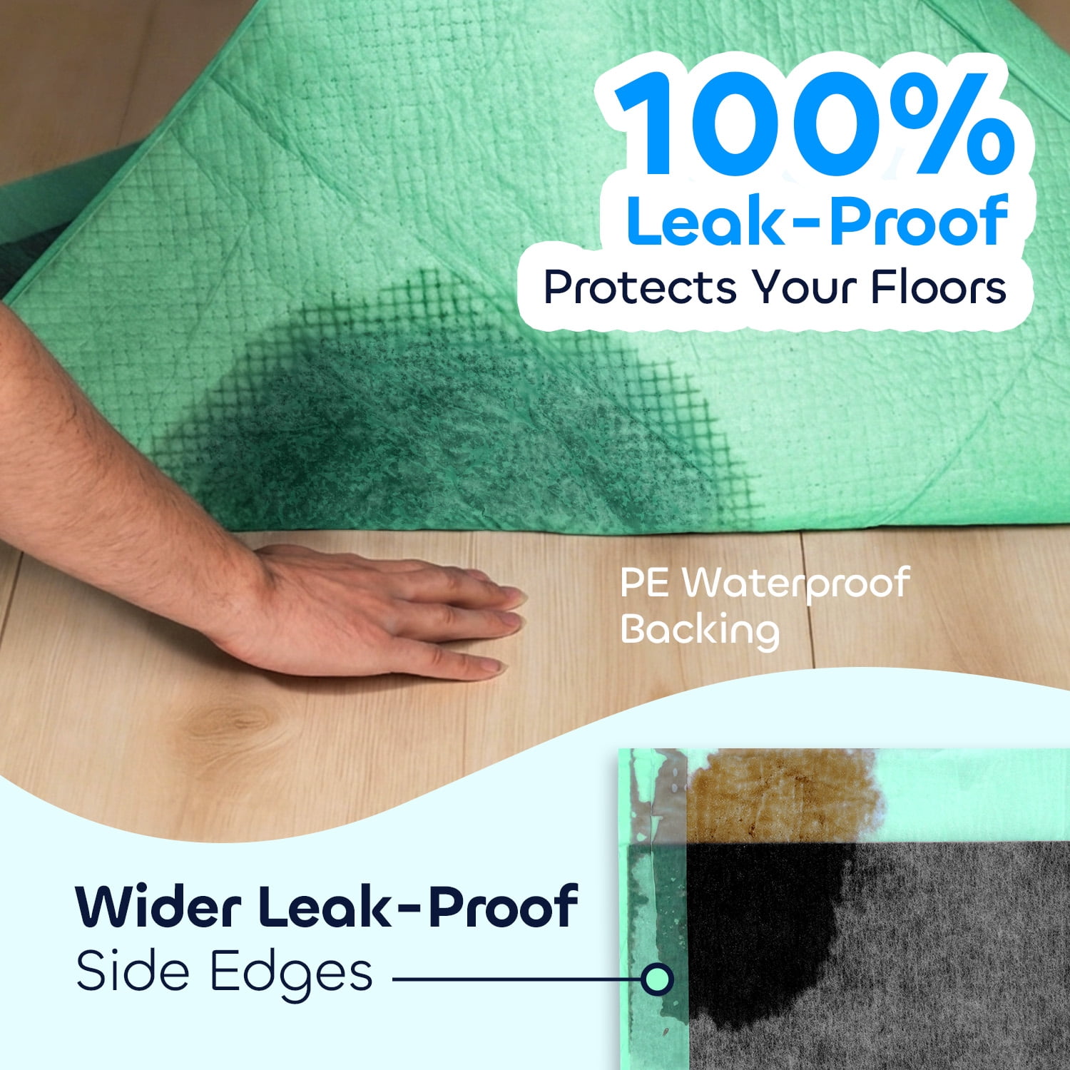 Pawtasy 34"x28" Extra Large Dog Pee Pads Charcoal Odor Control, Leak-Proof, Quick-Dry, Super Absorbent Disposable Puppy Pads for Training & Senior Dogs