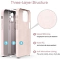 thumbnail image 6 of Liquid Silicone Case for iPhone 12, [Camera Protection] [Anti Fingerprint] [Wireless Charging] 4 Layer Phone Case Protective Cover, Built-in Microfiber Case Cover, 6.1", Pink, 6 of 14