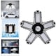 thumbnail image 4 of Luz de techo de garaje de cochera, luces LED de tejado de cochera de 80W toma de tornillo E26/E27, 5 paneles ajustables 6500K tienda, Granero, Magideal Luz de techo de garaje, 4 of 8