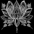 thumbnail image 2 of Junior's Lost Gods Lotus Flower Sketch Graphic Oversized T-Shirt, 2 of 2