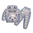 thumbnail image 6 of Coerni Baby Boys Girls Two Piece Snowsuit,Toddler Winter Windproof Hooded Warm Outwear Jacket with Ski Bib Pants Set, 6 of 9