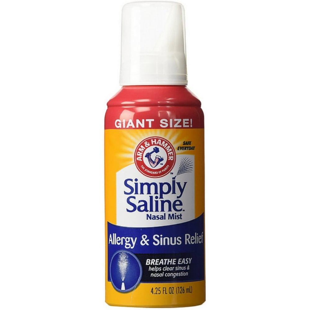 Simply Saline Nasal Mist Allergy & Sinus Relief 4.25 oz (Pack of 2)