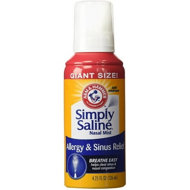 Simply Saline Nasal Mist Allergy & Sinus Relief 4.25 oz (Pack of 2)