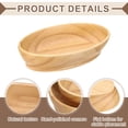 thumbnail image 3 of Bandeja de Servir de Bambú Uxcell, 8.3 x 4.7 Pulgadas, Bandejas de Madera en Forma de Barco, Platos de Servicio Portátiles para Comida, Frutas, Aperitivos, Pan, Vanity, Bodas, Picnics, Caqui, 3 of 7