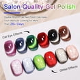 thumbnail image 3 of Set de esmaltes en gel para ojos de gato Double Rhythm, 6 colores con imán, 7,5 ml, 3 of 7