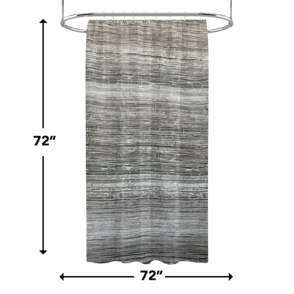 Morden Nomad Brown Faux Marble Polyester Gradient Shower Curtain - 72"X 72"
