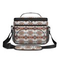 thumbnail image 2 of Geometric Diamond White Pattern Insulated Lunch Box for Women Men, Medium Leakproof Cooler Bag with Adjustable Strap, 10"x6.7"x8", 2 of 6