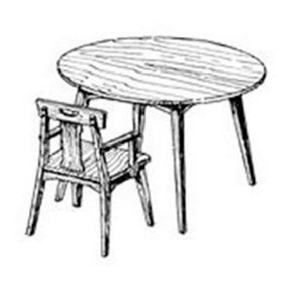 Woodcraft Project Paper Plan To Build Child's Table And Chair - Material Not Included