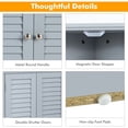 thumbnail image 6 of Spaco Bathroom Corner Storage Freestanding Floor Cabinet with Shutter Door-Gray, Bathroom Storage Cabinet for Entryway Storage, Home Office Furniture, 6 of 7
