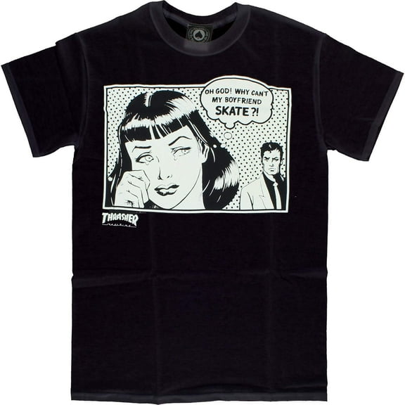 Thrasher Boyfriend Short Sleeve Extra Large Black