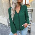 thumbnail image 2 of Casual Women's Tops Fashion Plus Size Fashion Woman V-Neck Long Sleeve T-Shirt Solid Loose Blouse Tops, 2 of 7
