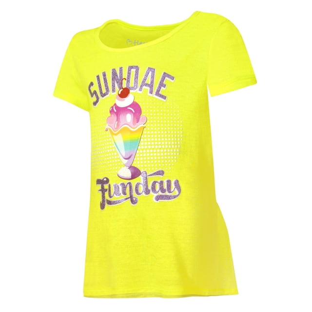Hanes T-Shirt à Manches Courtes Graphic Peplum, M