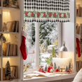 thumbnail image 3 of Valances for Windows Black White Plaid Rod Pocket Cafe Window Treatments Valance Curtains for Kitchen Bathroom Laundry Basement Windows 56"x16", 3 of 7