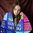 thumbnail image 3 of Birthday Gifts for Women Girls,Happy Birthday Blanket Unique Birthday Throw Blankets Birthday Present Gifts for Her Friend Mom Femal Sister Grandma Wife 50"X40", 3 of 5