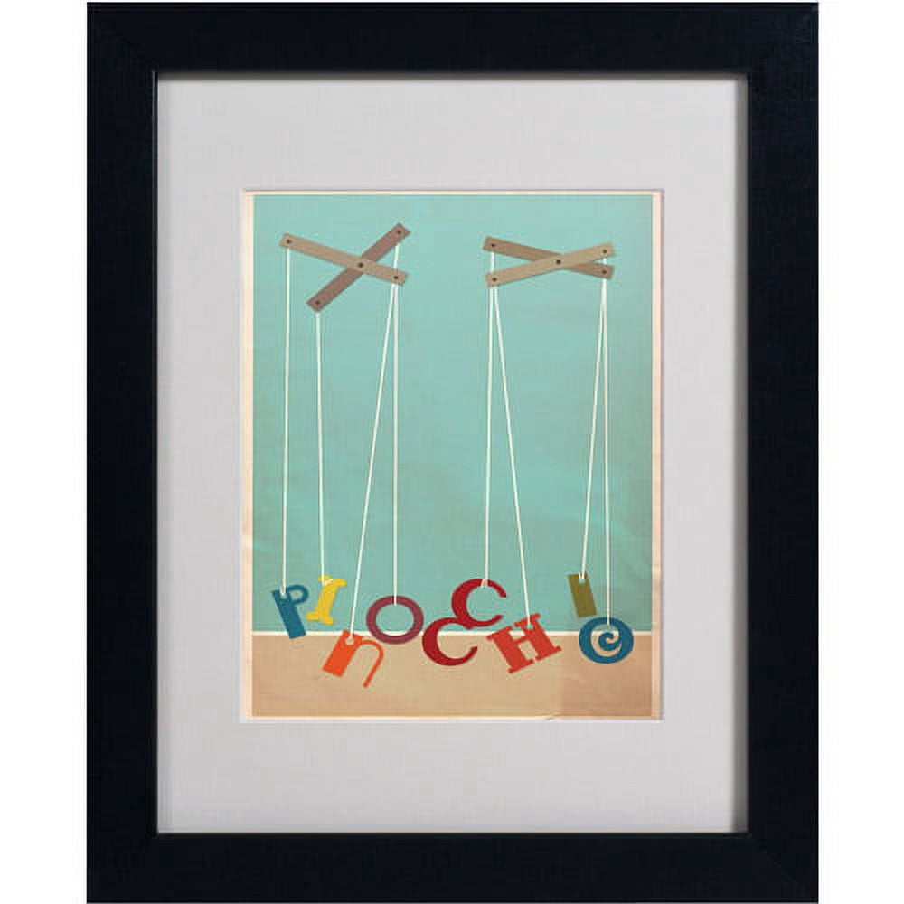Trademark Fine Art "Pinocchio" Matted Framed Art by Megan Romo