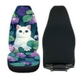 thumbnail image 5 of Binienty White Cat Car Front Seat Covers Protectors Anti-Slip Breathable Vehicle Seat Cover Auto Interior Decor Car Accessories Universal Fit for Sedan SUV Trucks, 5 of 8