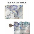thumbnail image 6 of Octopus Coastal Bathroom Window Curtain, Summer Nautical Starfish Coral Grey Wooden Light Filtering Coffee Kitchen Curtains, Bedroom Living Room Curtains 2 Panel 84"x45", 6 of 6