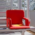 thumbnail image 3 of Flash Furniture Red Portable Heated Reclining Stadium Chair with Armrests, Padded Back & Heated Seat with Dual Storage Pockets and Backpack Straps, 3 of 18